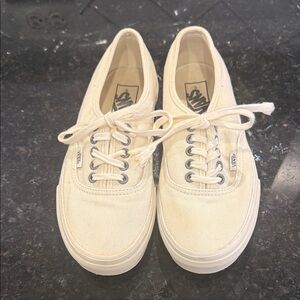 Vans Women's Off-White Canvas Sneakers